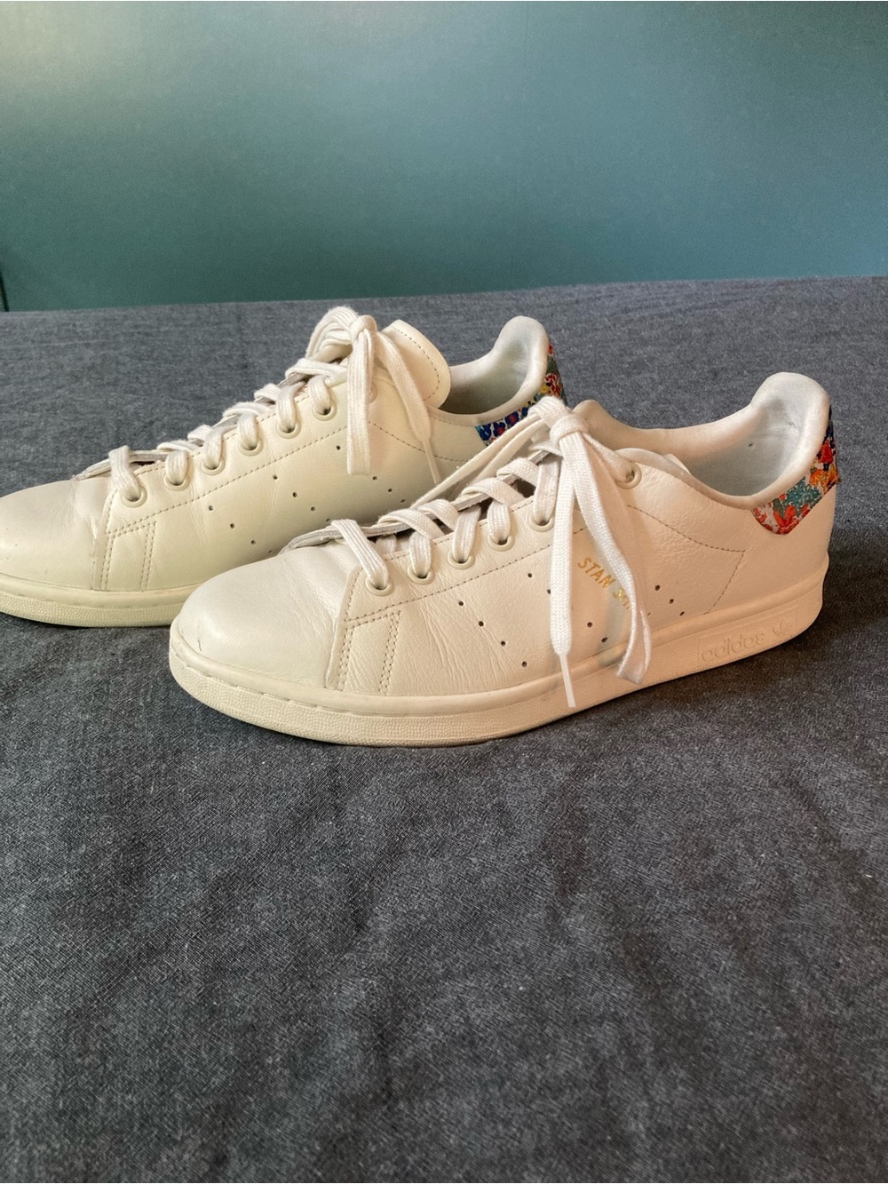 Adidas Stan Smith x Liberty off white sneakers W9.5 EU 42 FITS LIKE 10 see pics